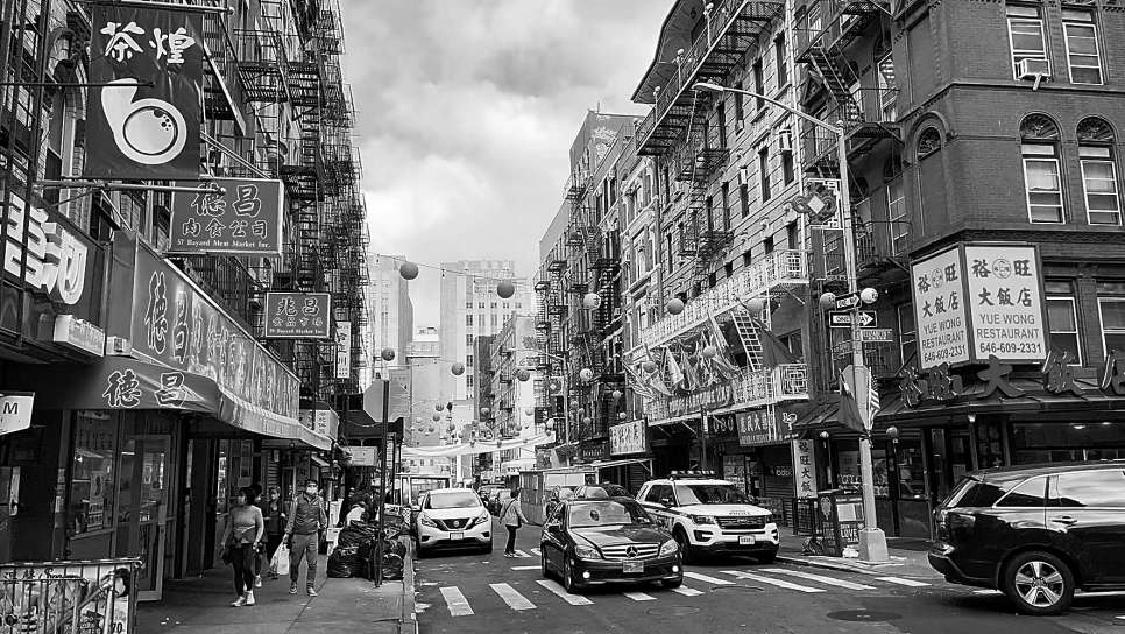 纽约曼哈顿唐人街街景 北洋摄