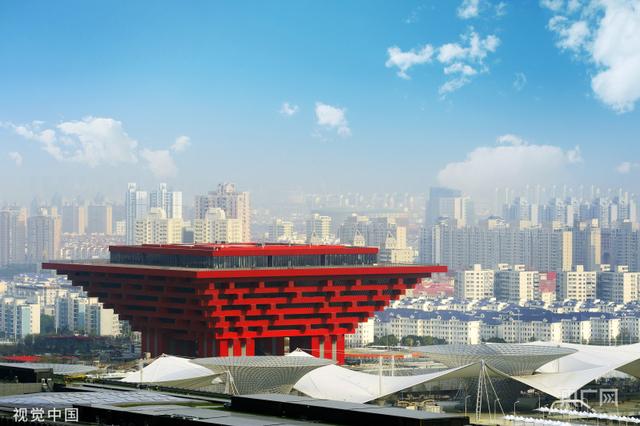 2010年上海世博会标志性建筑之一――中国馆(央广网发 视觉中国供图)