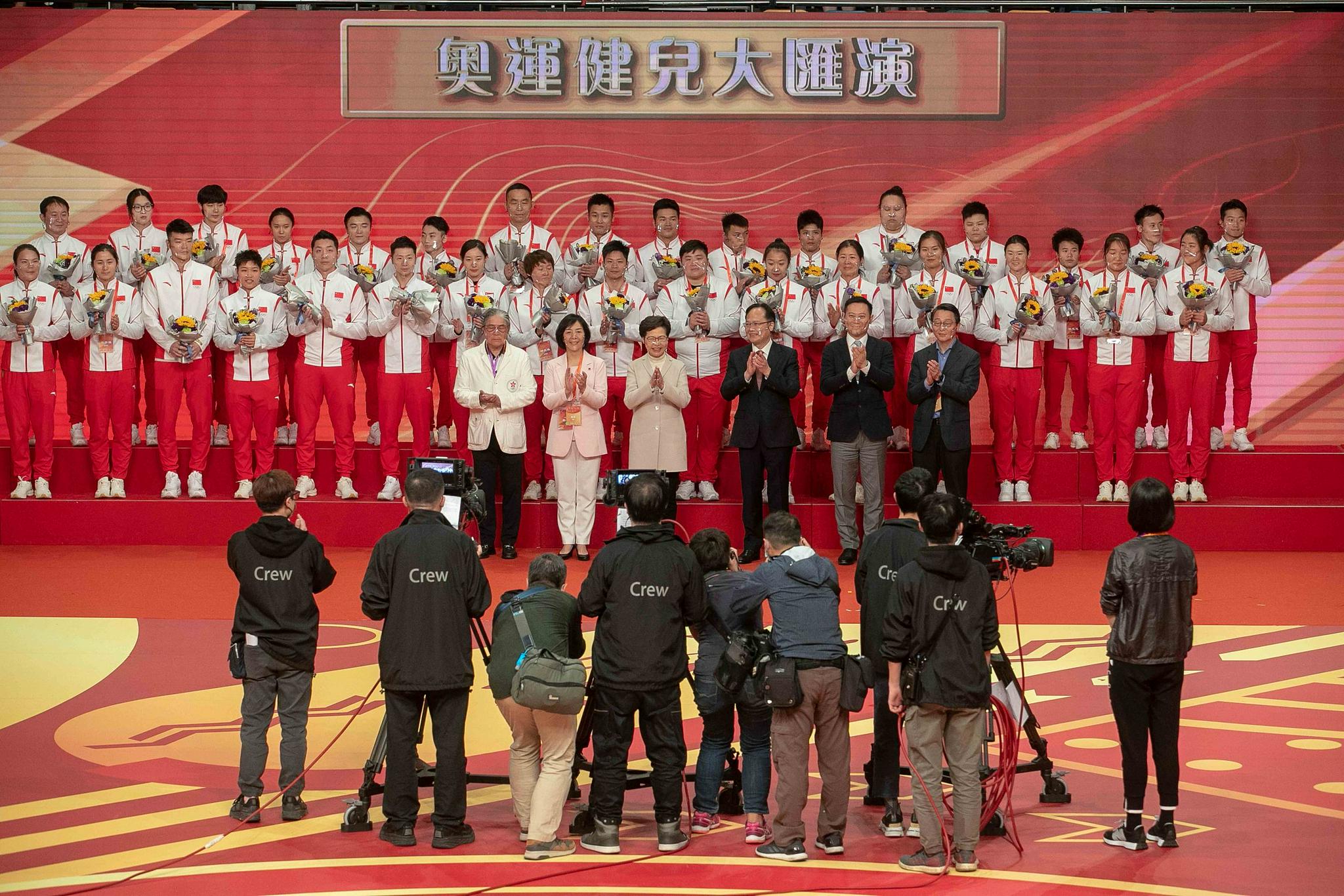 12月4日傍晚，奥运健儿大汇演活动现场 图源：视觉中国