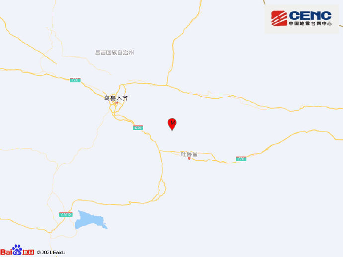 新疆乌鲁木齐市达坂城区发生4.4级地震，震源深度25千米