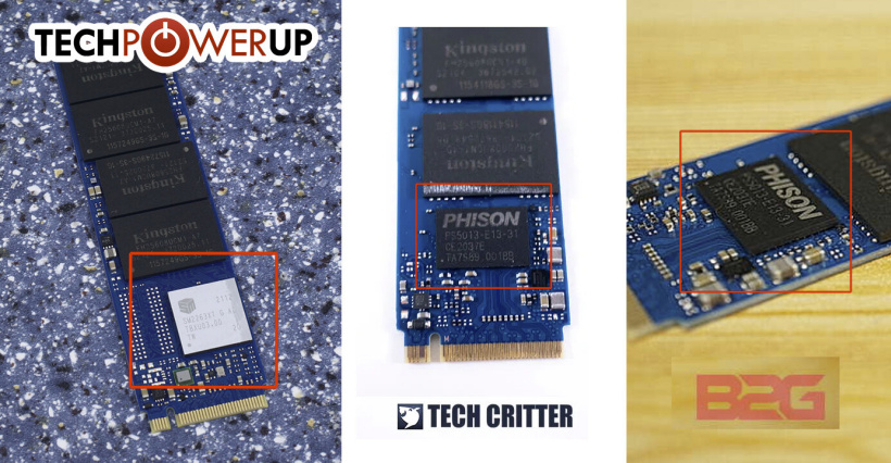 ▲ 不同的 NV1 硬盘实拍对照