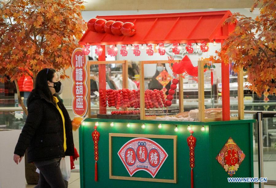Chinese Lunar New Year decorations seen in Richmond, Canada - World