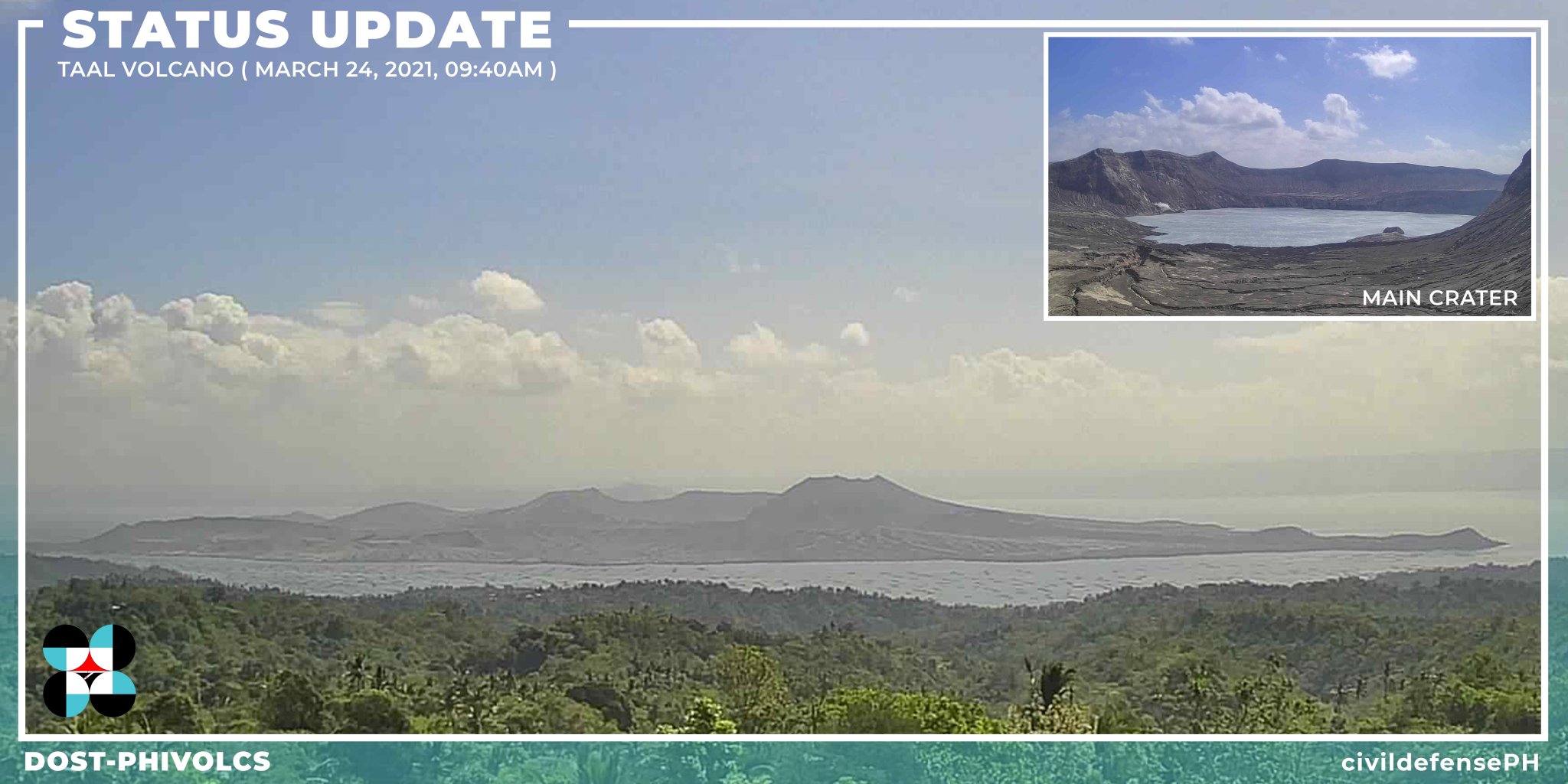 菲律宾的塔尔火山活动加剧，喷发的可能性增加