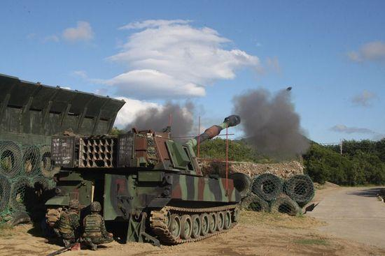 漢光36演習中臺軍裝備的M109A2自行火炮