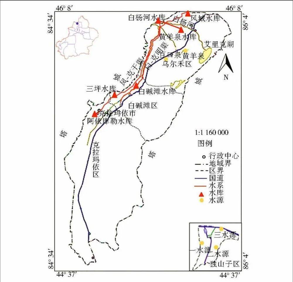 克拉玛依可利用水资源分布