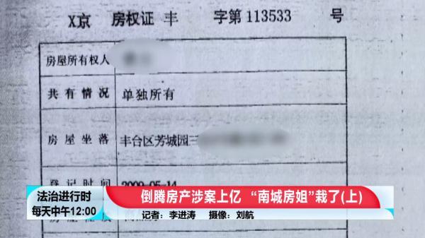 1亿元的"南城房姐"覆灭记|房产证