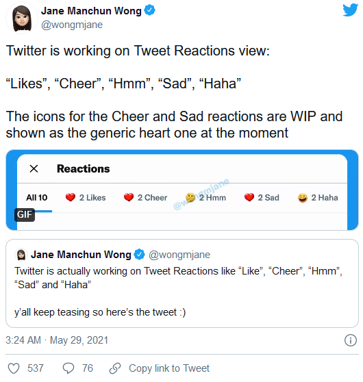 twitter可能正在开发facebook式的会话中表情符号