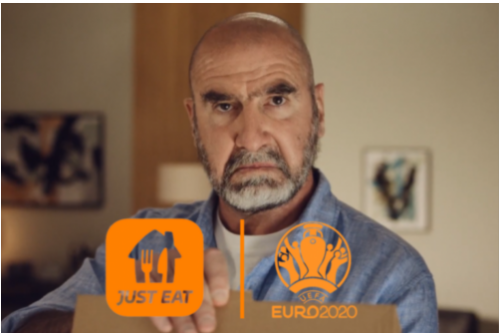 埃里克·坎通纳成欧洲杯与just eat的广告与品牌代言人