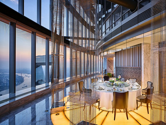 j酒店餐厅窗外景象 图片来源:j酒店上海中心