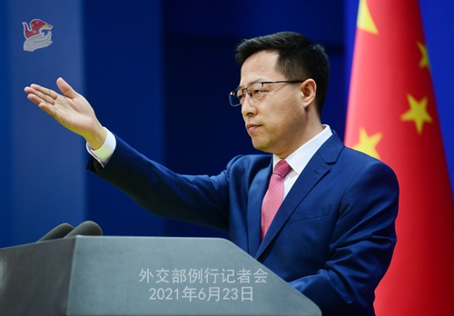 2021年6月23日外交部发言人赵立坚主持例行记者会