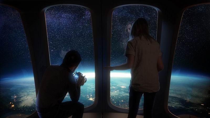 旅客可以在太空中俯瞰地球