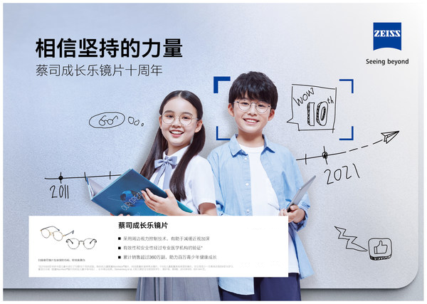 2021全国爱眼日,相信坚持的力量 -- 记蔡司成长乐镜片上市十周年