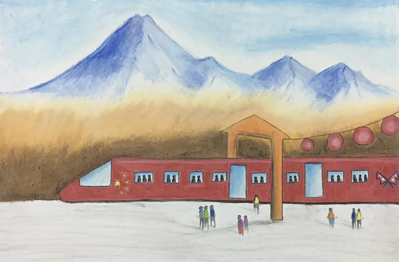 100周年建党节画画,建党100周年图画绘画 △中国驻尼泊尔大使馆举行庆祝中国共产党建党100周年系列活动 尼泊尔