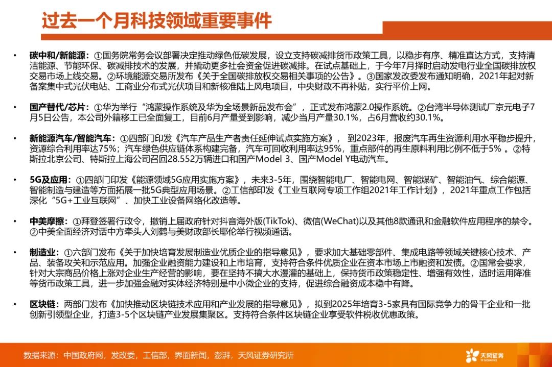 【天风策略】重点关注军工电子和原材料的预期差——科技细分行业月报