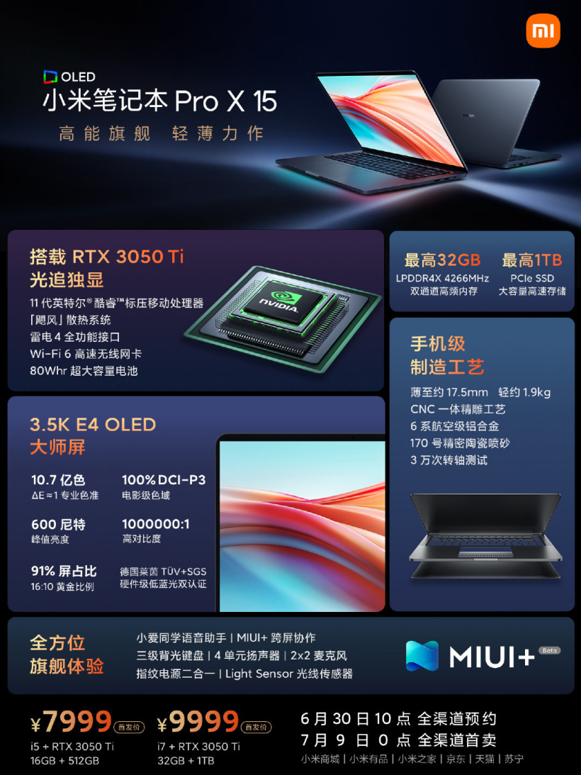 СױʼǱPro X쿪ۣ3.5K

ʦ+RTX 3050 Ti7999Ԫ
