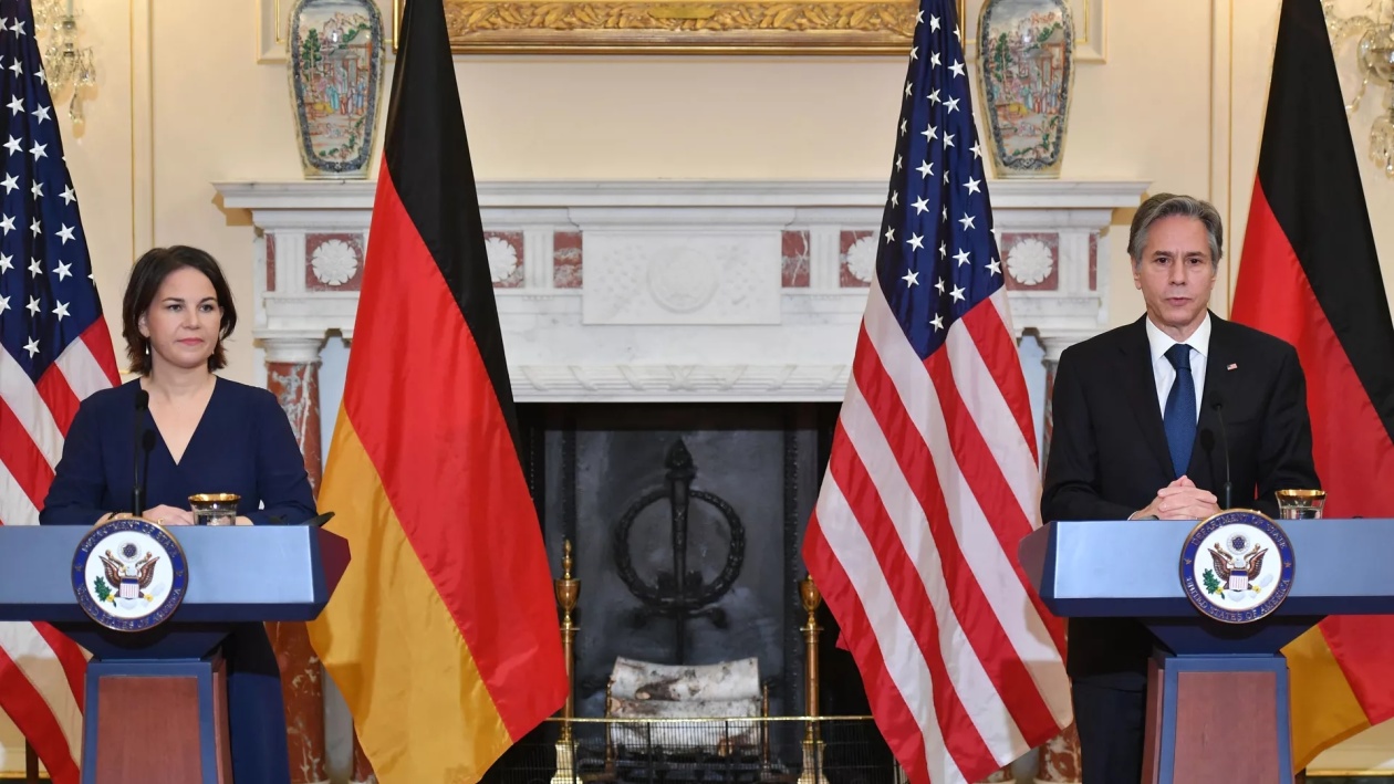  德国外交部长贝尔伯克和美国国务卿布林肯