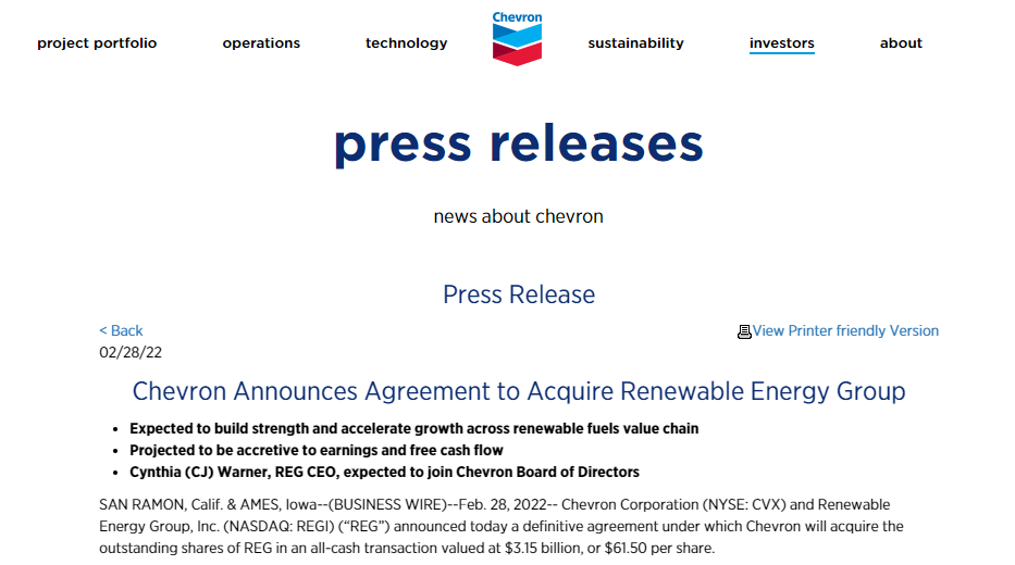 (图源:雪佛龙官网)