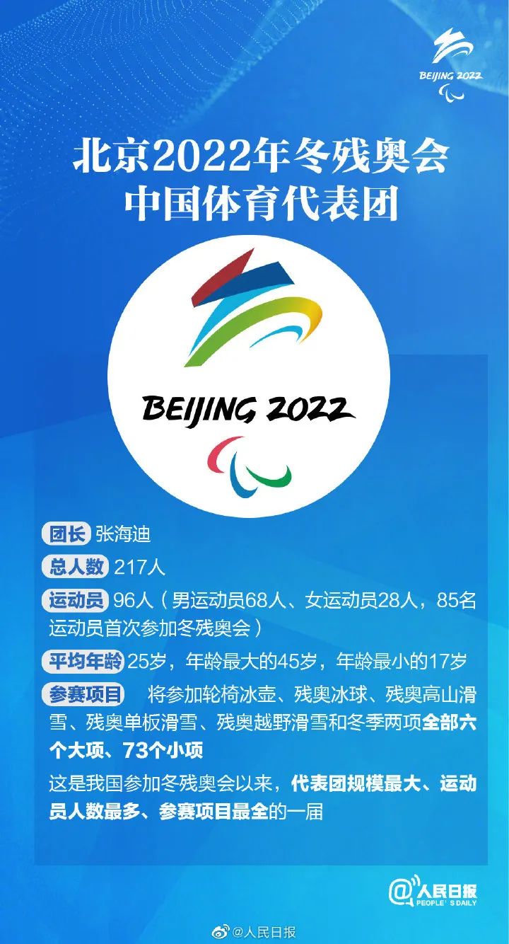北京冬残奥会赛程表来了，一起为他们加油|北京市