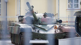 波兰军事博物馆里的T-72坦克。（资料图）