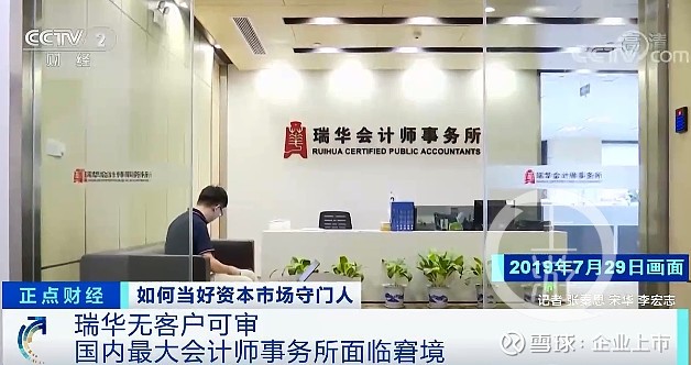 瑞华会计师事务所曾被央视“点名”。图片来源/央视截图