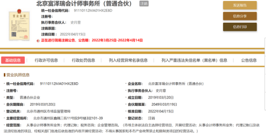 富泽瑞工商资料。图片来源:国家企业信用信息公示系统