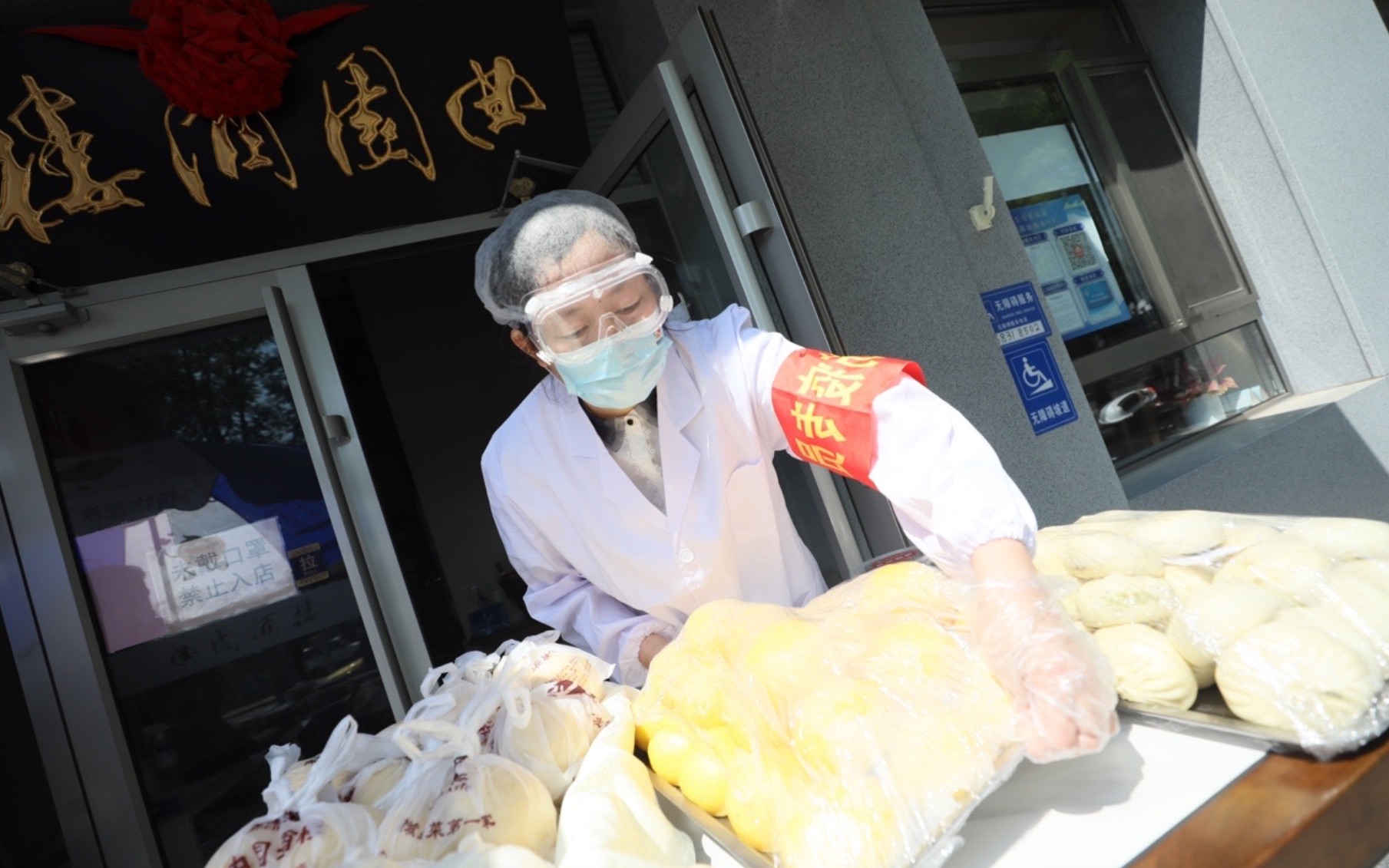 曲園酒樓的外賣取餐檯。受訪者供圖