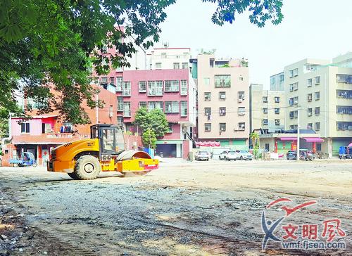 乌涂社区坝仔埔停车场正在施工。(新民街道 供图)