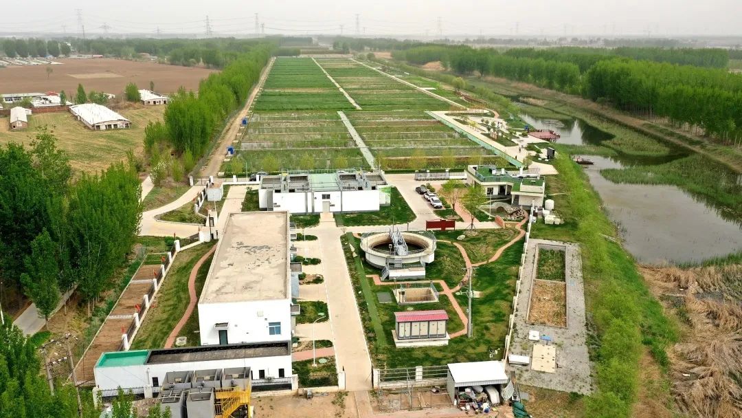 廊坊市安次区龙河人工湿地俯瞰图。张明亮 摄