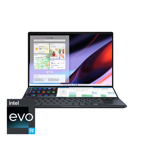 华硕新款灵耀X双屏Pro曝光:2.8K OLED绝色屏 翘起后很科幻