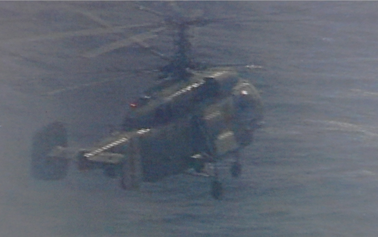 台军拍到解放军卡-28反潜直升机资料图。图自台防务部门网站