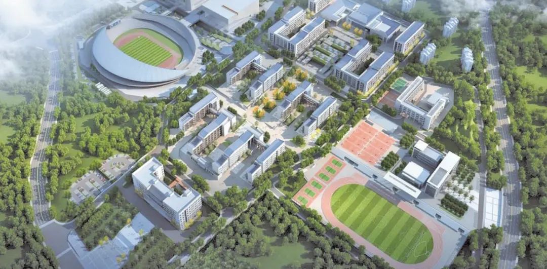 大方县第一中学迁建及配套设施PPP项目规划效果图。