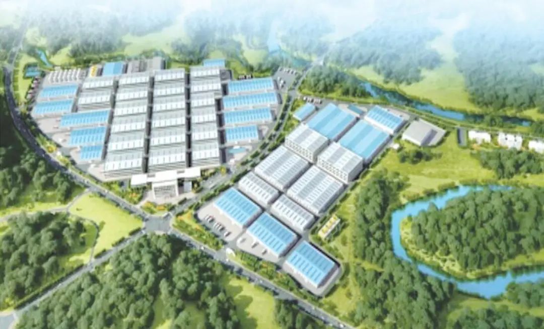 贵州磷化新材料科技有限责任公司20万吨/年磷酸铁10万吨/磷酸铁锂及配套基础设施建设项目规划效果图。