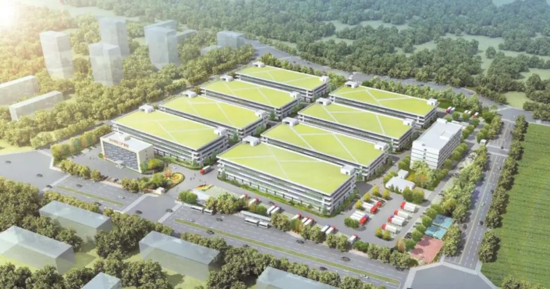镇宁自治县轻工产业园标准厂房(易地扶贫搬迁就业园)建设项目规划效果图。