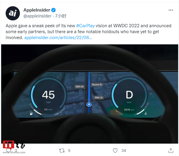 特斯拉、宝马汽车并不打算支持苹果全新CarPlay