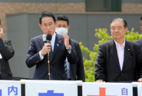 岸田18日在山形市面向民众进行有关参议院选举的演讲