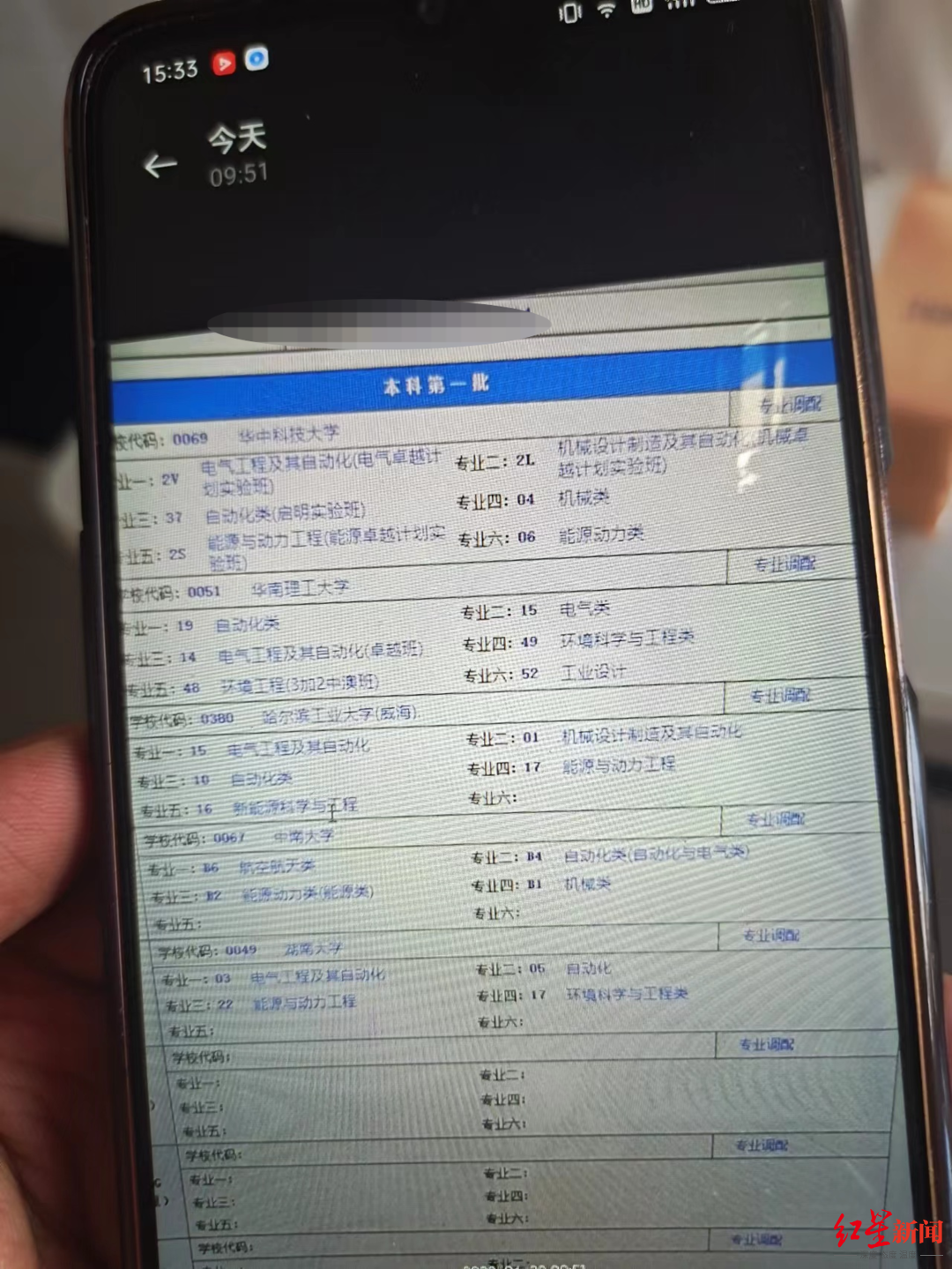 ▲方富民填報的志願