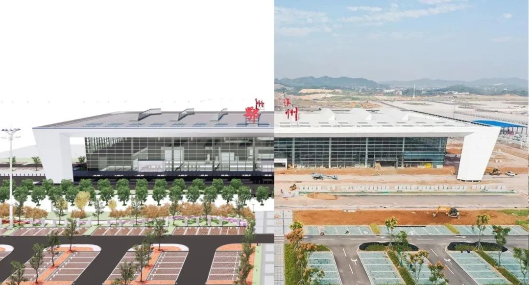 航站楼BIM模型与实体建筑对比 ▲