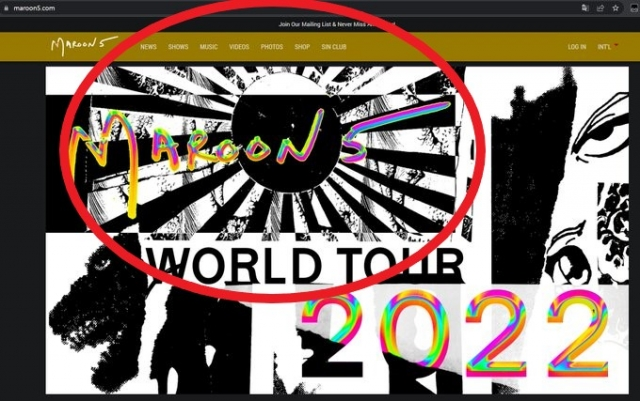 “魔力紅(MAROON5)”官網海報截圖 圖源:《國民日報》