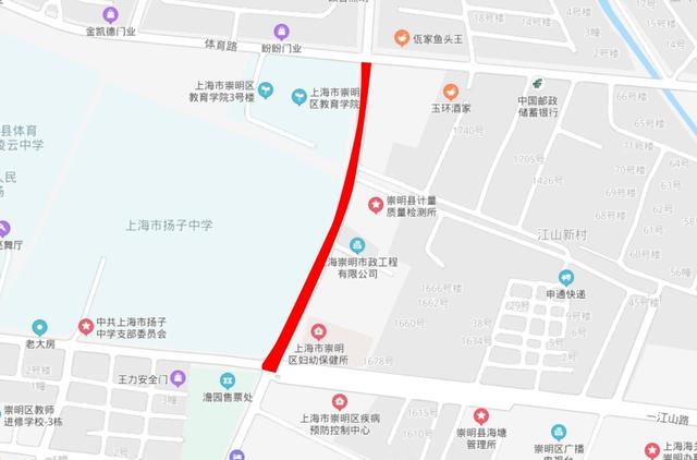 崇明中学周边道路交通管制措施7月9日7:00至17:45对城桥镇东引路(高岛