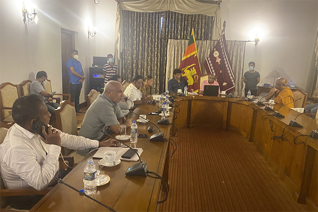 斯里兰卡召开各政党领导人紧急会议（图源：斯里兰卡媒体“adaderana”）