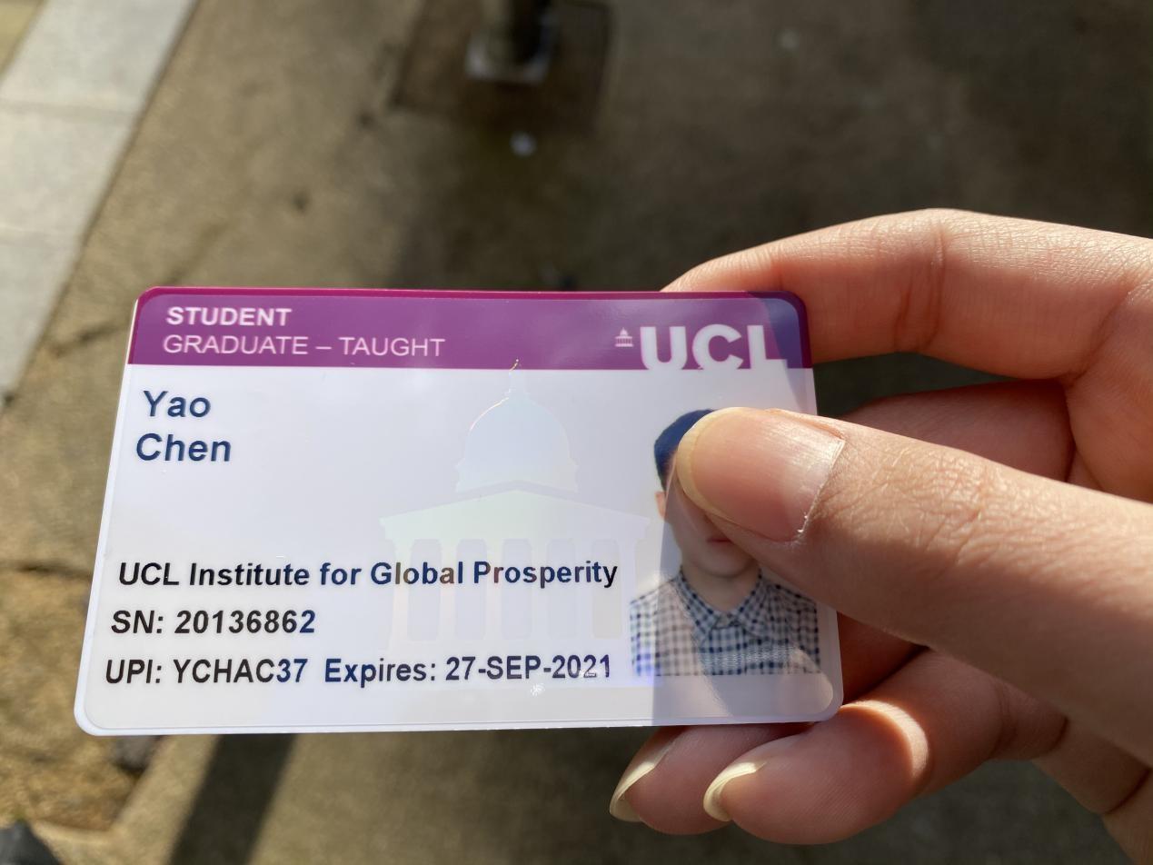 (陈垚前往G5名校-伦敦大学学院UCL就读硕士)