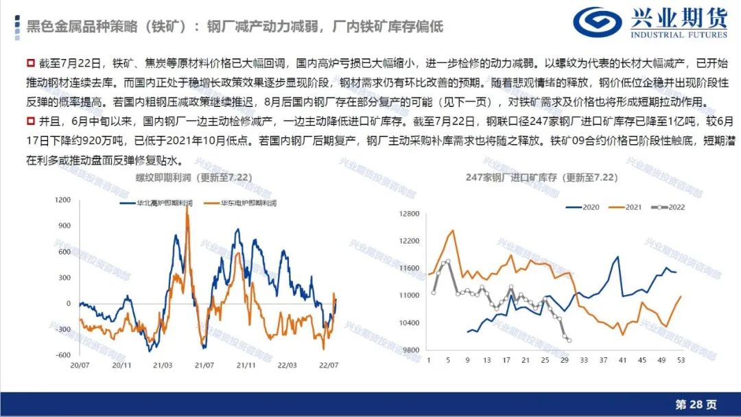 【7月第4周品种策略报告】宏观大周期向下方向不变,有色金属及能源化工维持空头思路