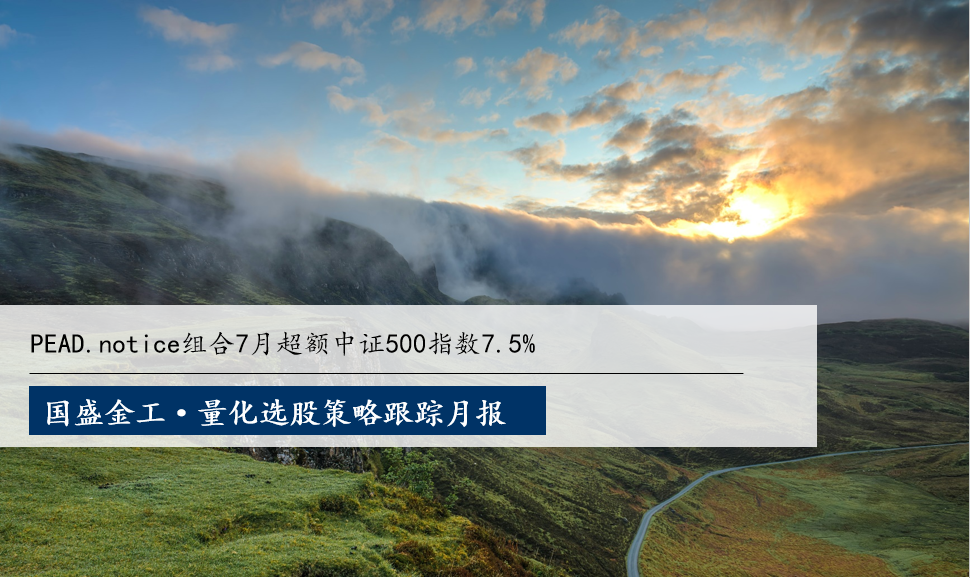 国盛量化 | PEAD.notice组合7月超额中证500指数7.5%