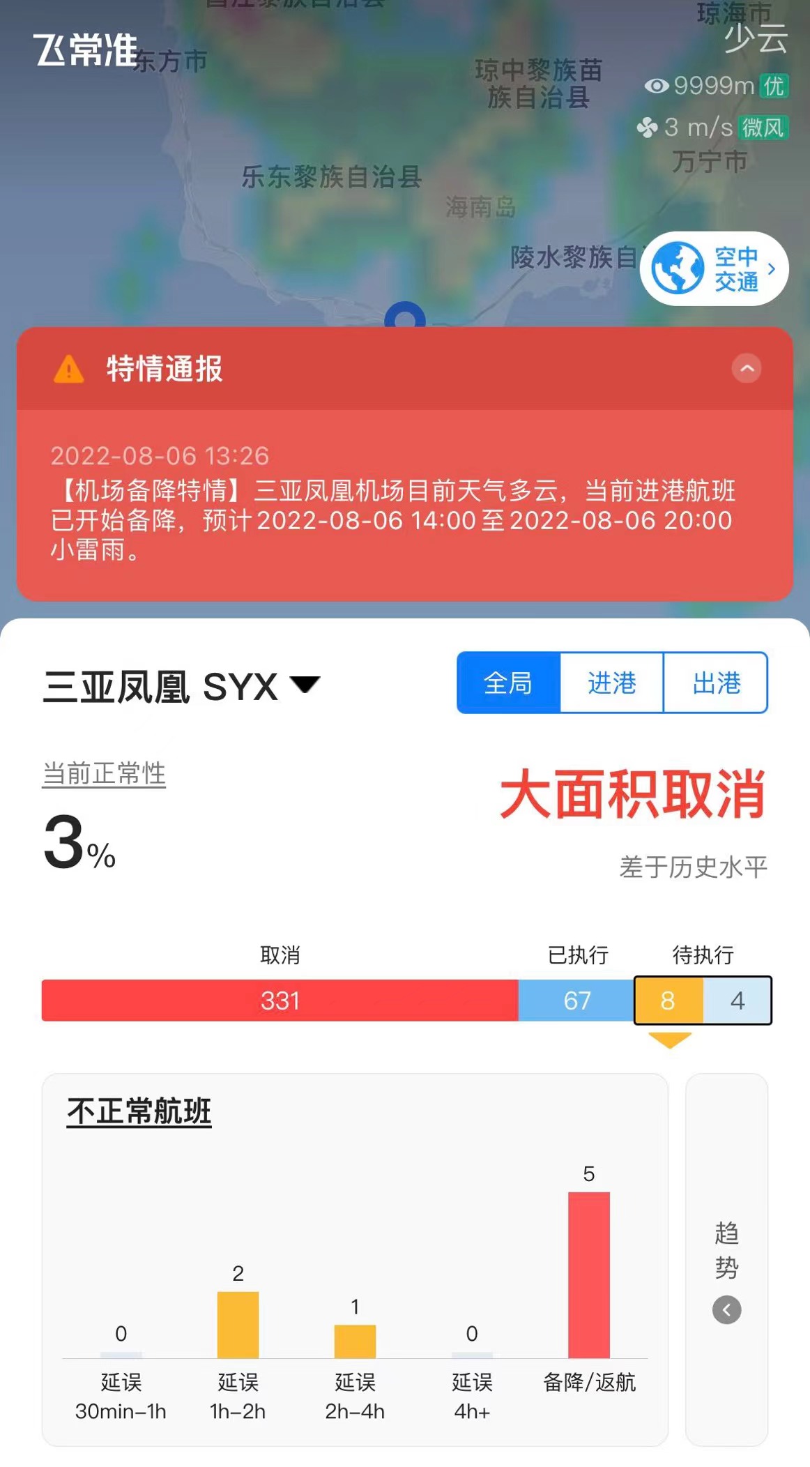 来源:飞常准APP