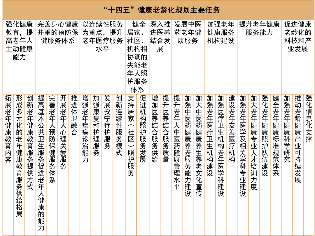 来源：《"十四五"健康老龄化规划》，观点指数整理