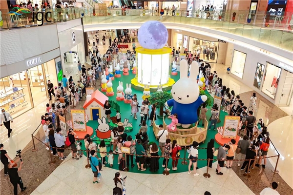 (开幕现场顾客排队入场)
