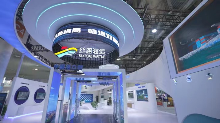 “丝路海运”主题展馆场景(组委会供图)