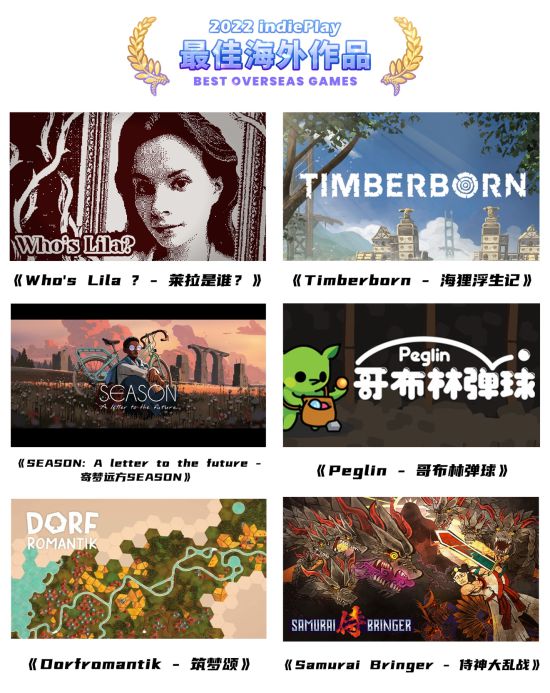 2022 indiePlay中国独立游戏大赛入围名单公布！11月13日公布各奖项最终归属！