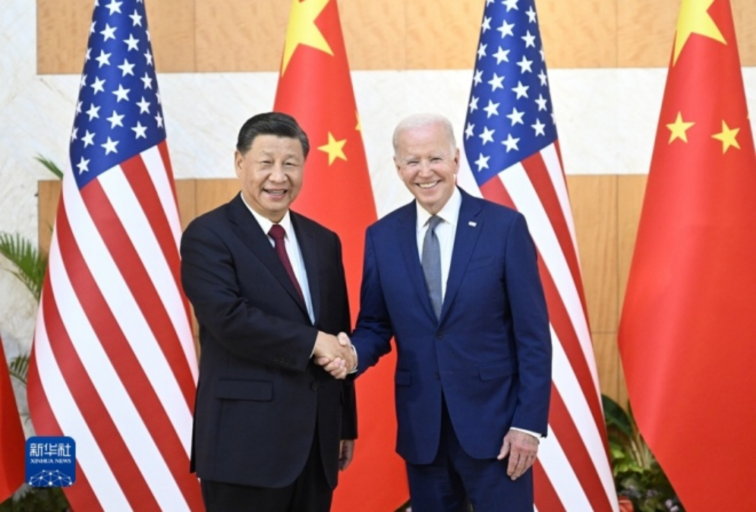 当地时间11月14日下午,国家主席习近平在印度尼西亚巴厘岛同美国总统拜登举行会晤 图:新华社