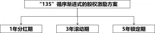 (图8:“135”循序渐进式的股权激励方案)